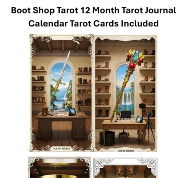 Tarot Victorian Gothic Beach Days 12 Month Undated Calendar Tarot Journal - Picture 5 of 5